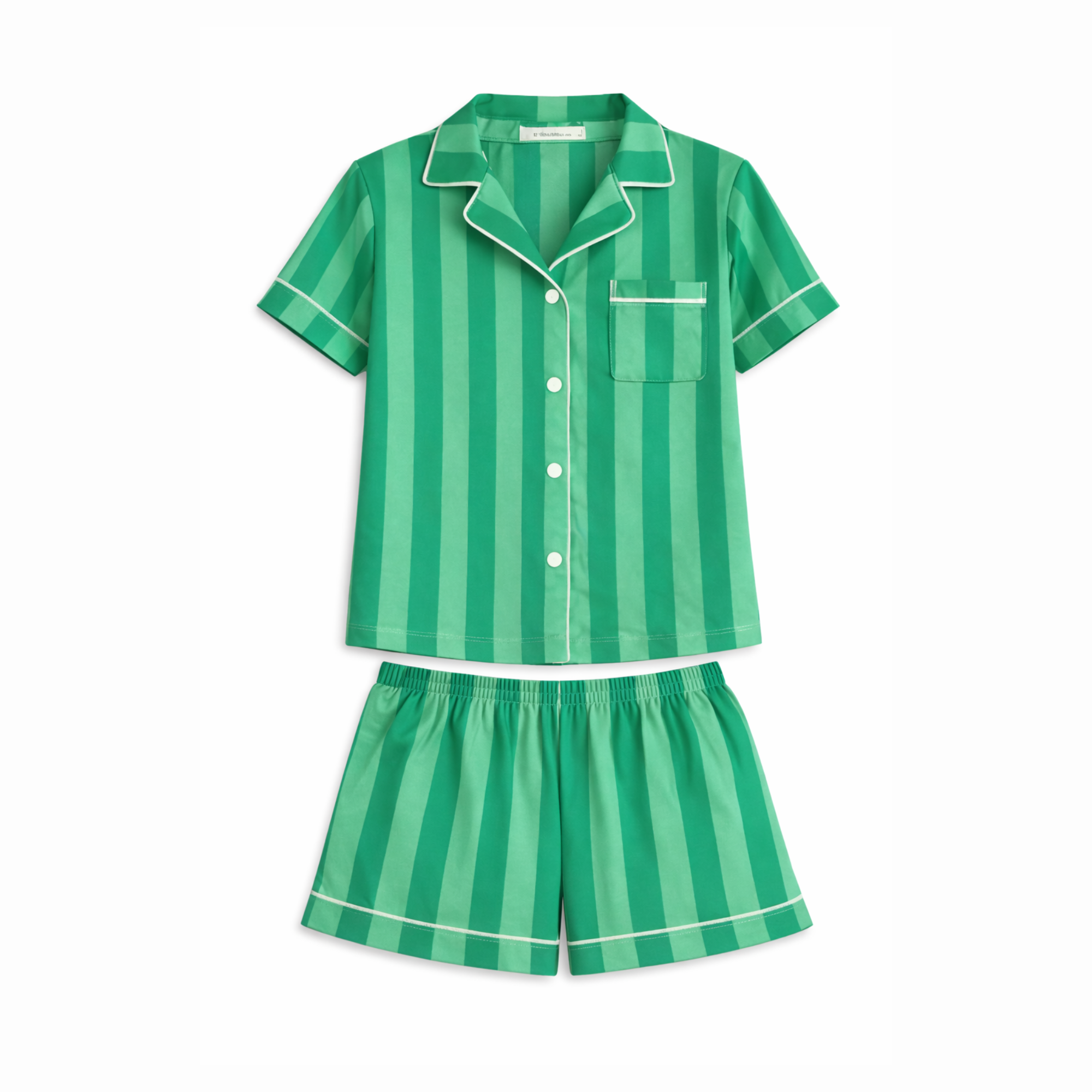 Green Stripe Classic Short PJ Set