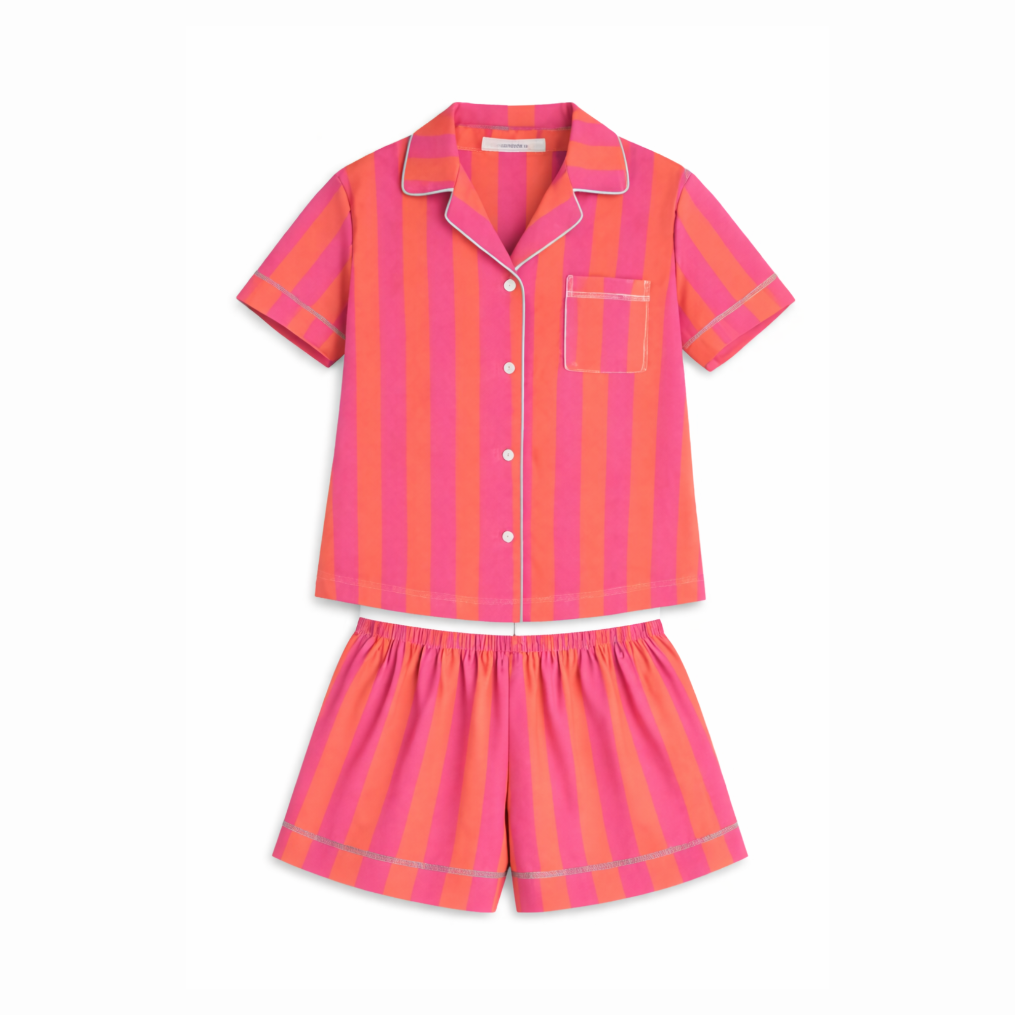 Pink & Orange Stripe Classic Short PJ Set