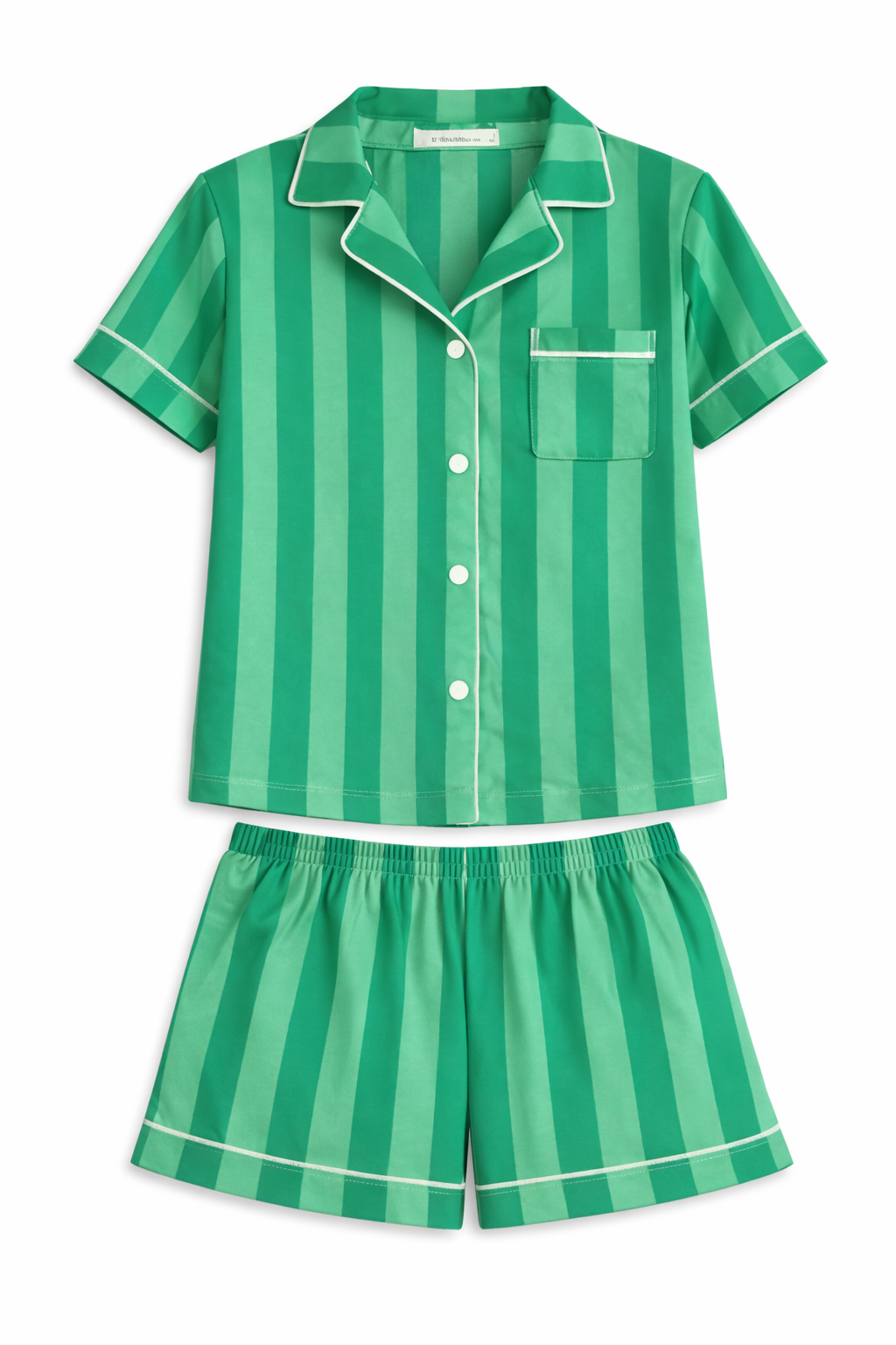 Green Stripe Classic Short PJ Set