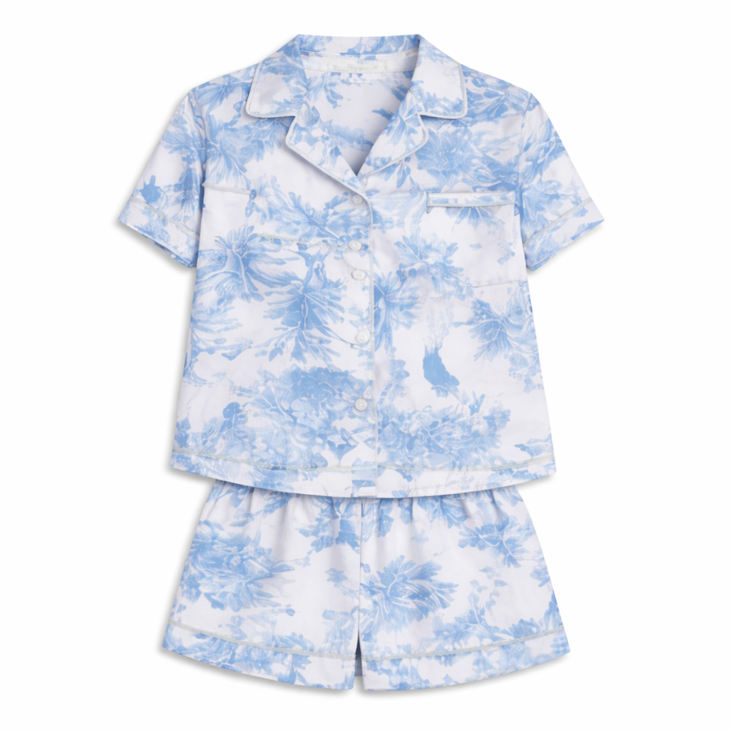 Blue Toile Classic Short PJ Set