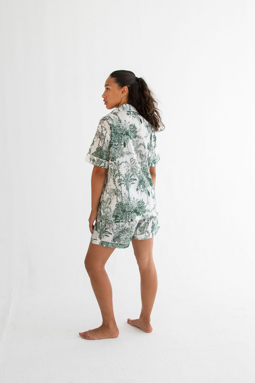 Green Toile Classic Short PJ Set