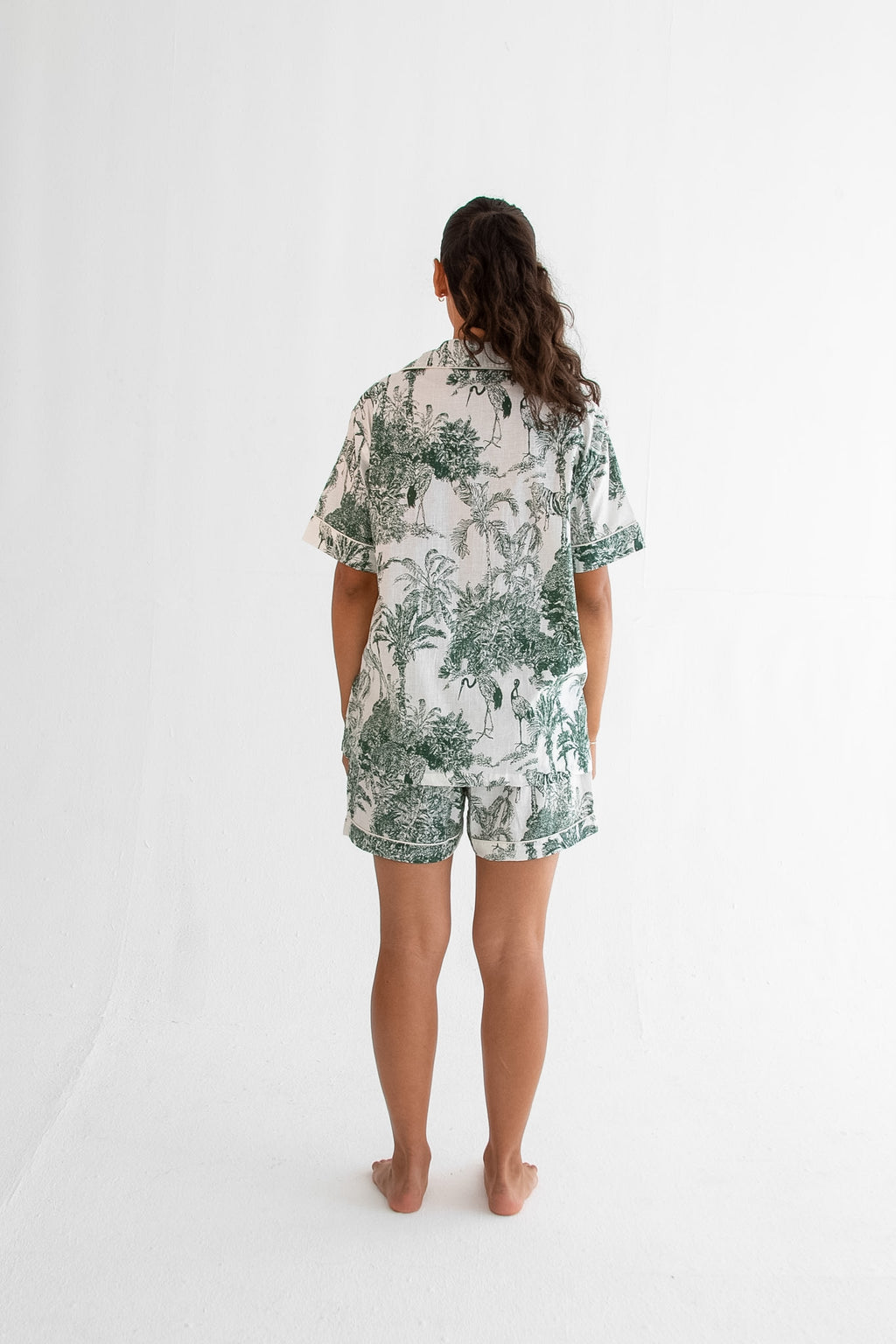 Green Toile Classic Short PJ Set