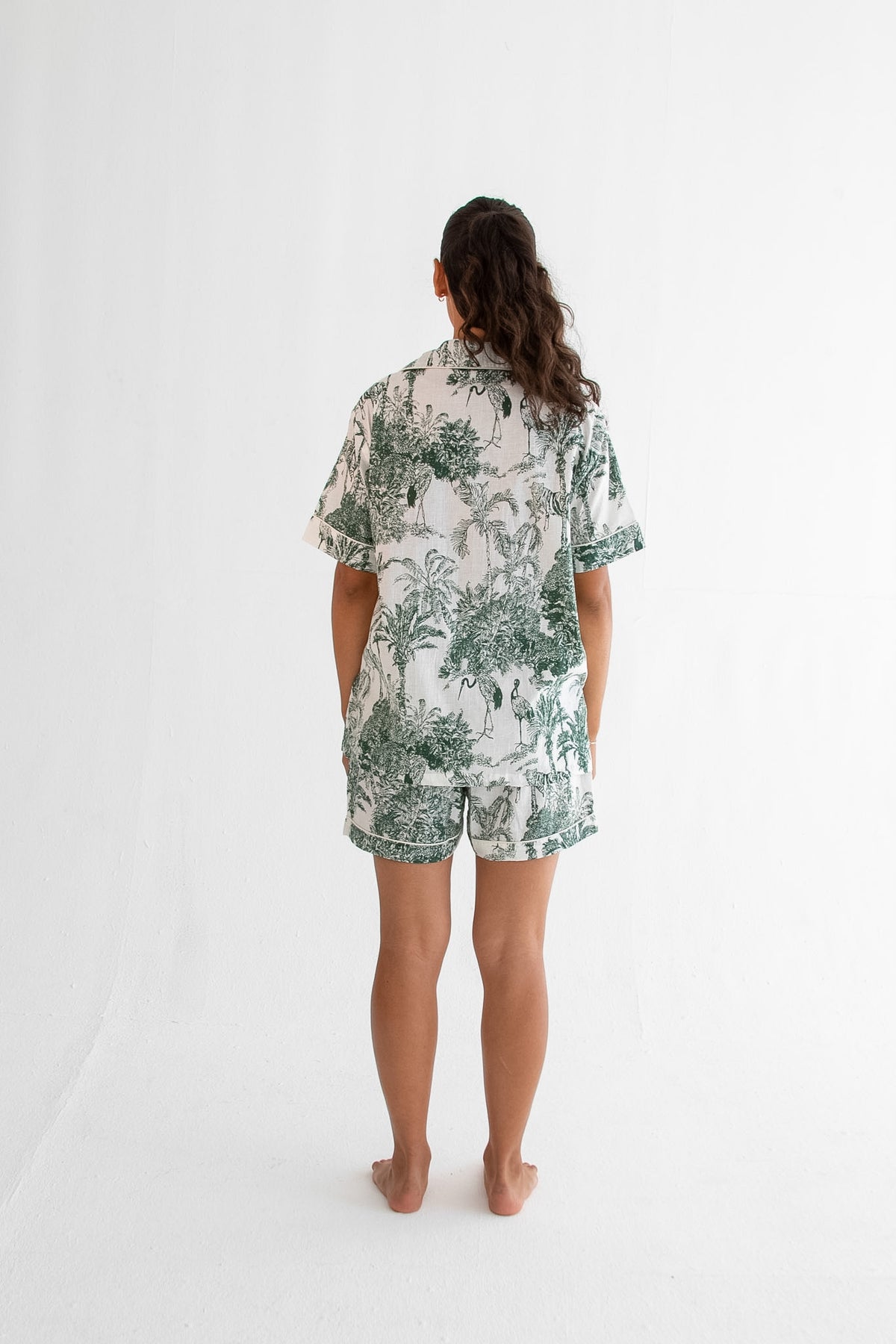 Green Toile Classic Short PJ Set