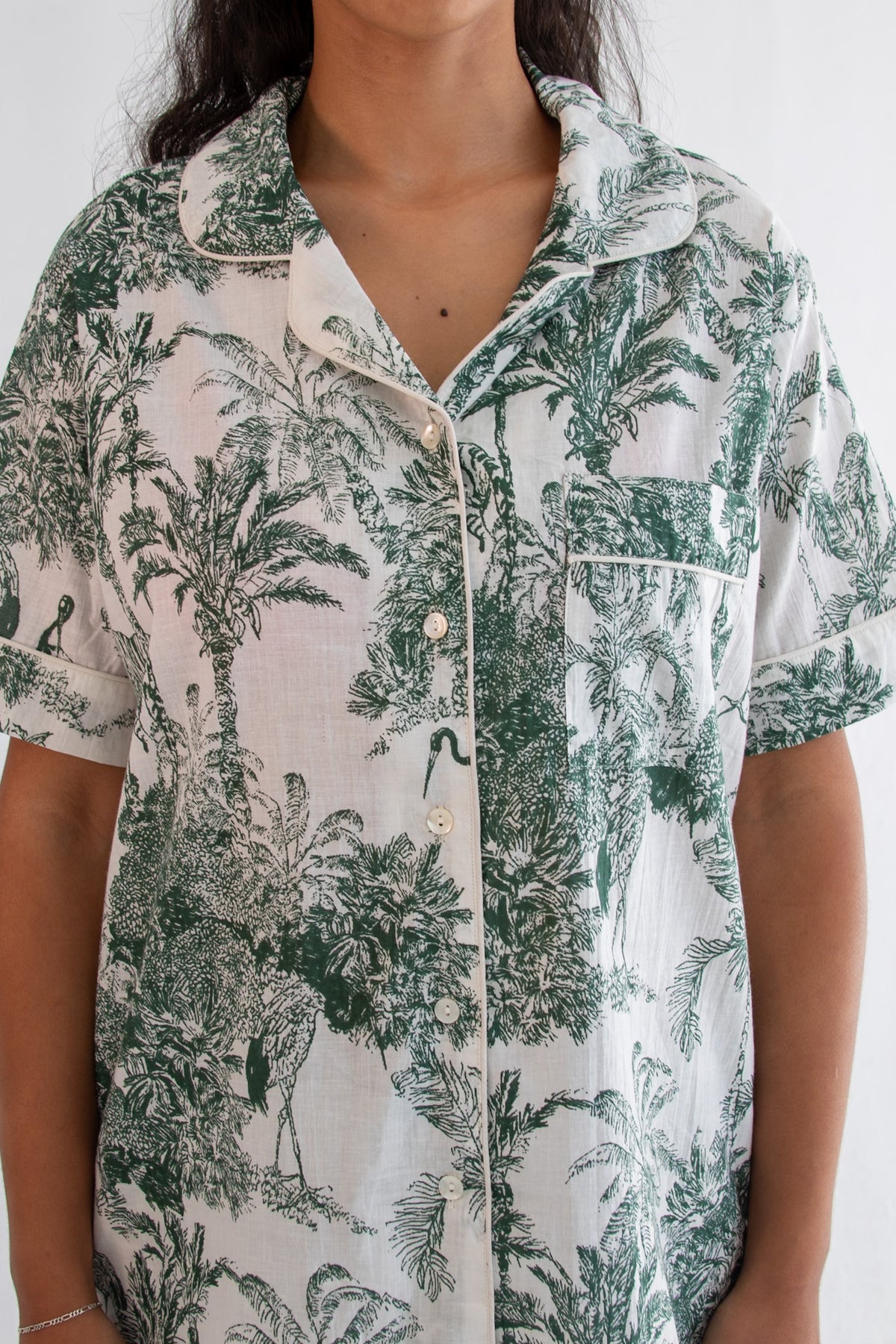 Green Toile Classic Short PJ Set