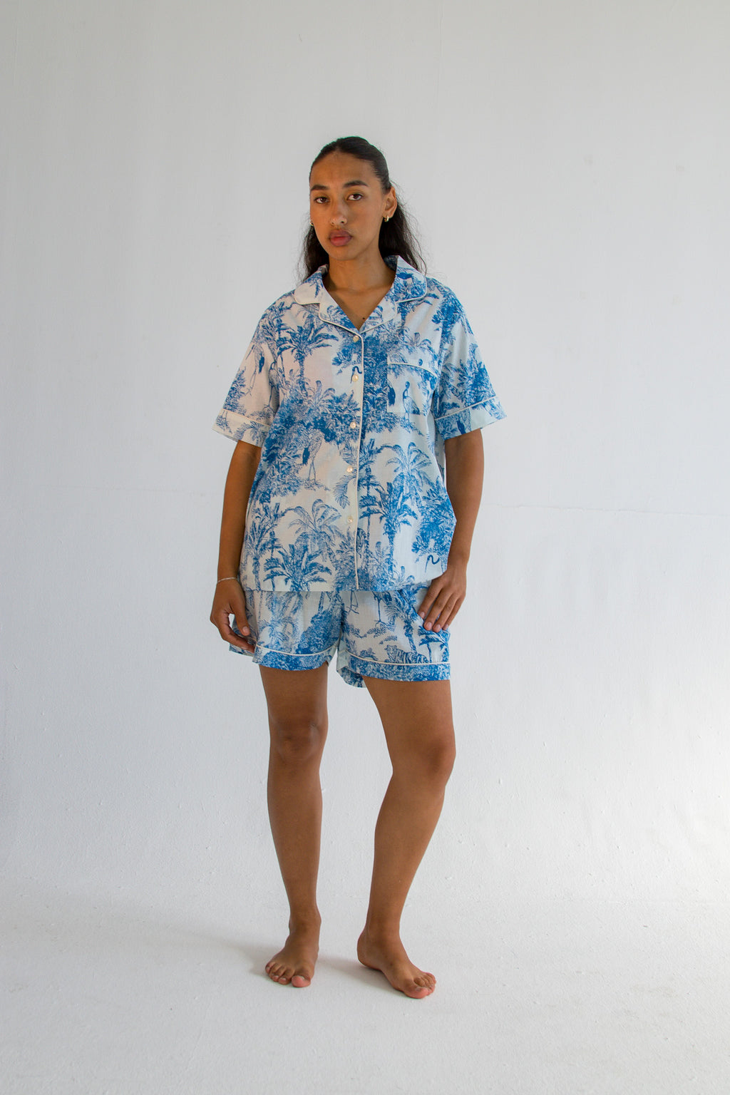 Blue Toile Classic Short PJ Set