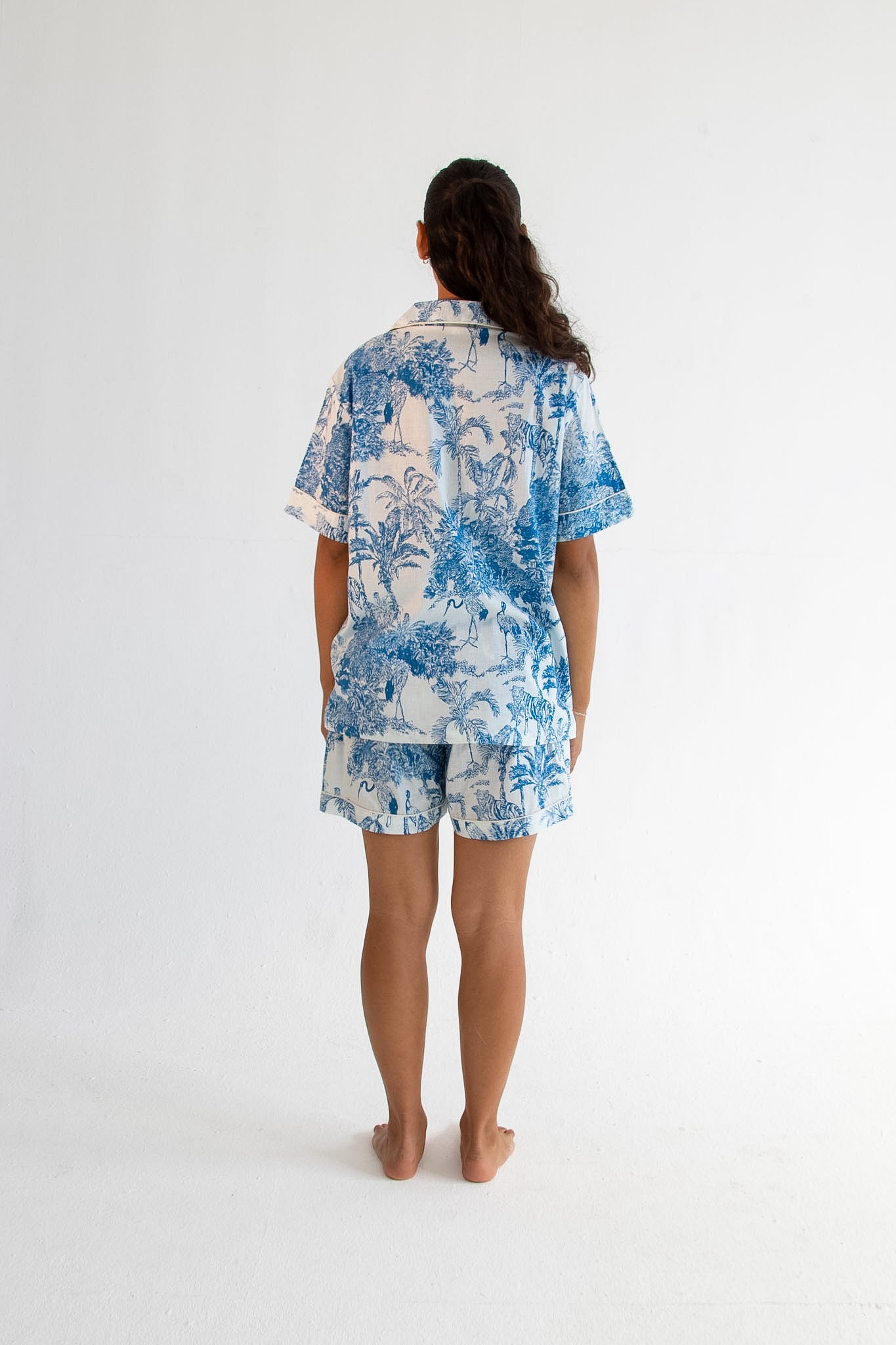 Blue Toile Classic Short PJ Set