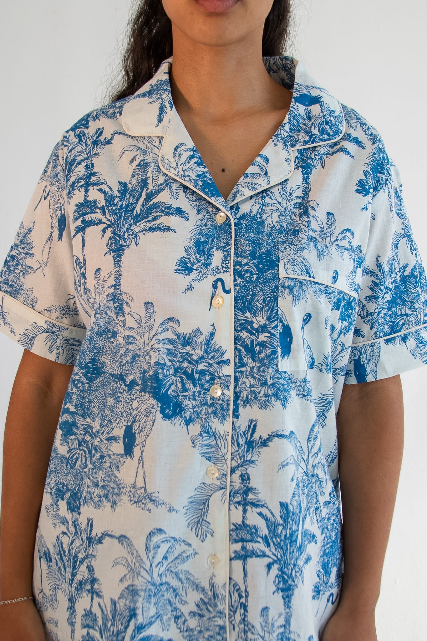 Blue Toile Classic Short PJ Set