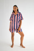 Blue & Pink Stripe Classic Short PJ Set