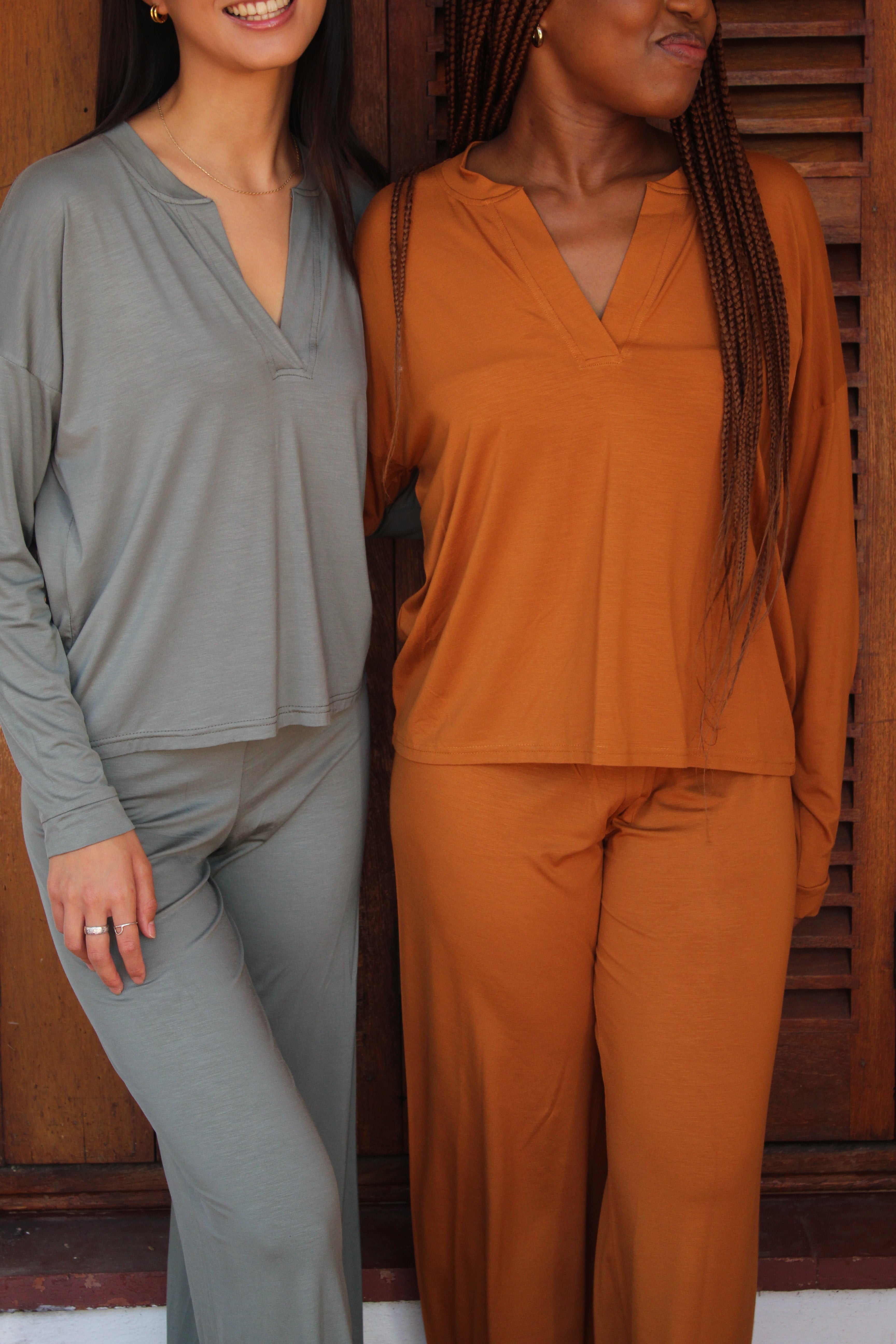 Sage Green Bamboo Long Sleeve Loungewear Set