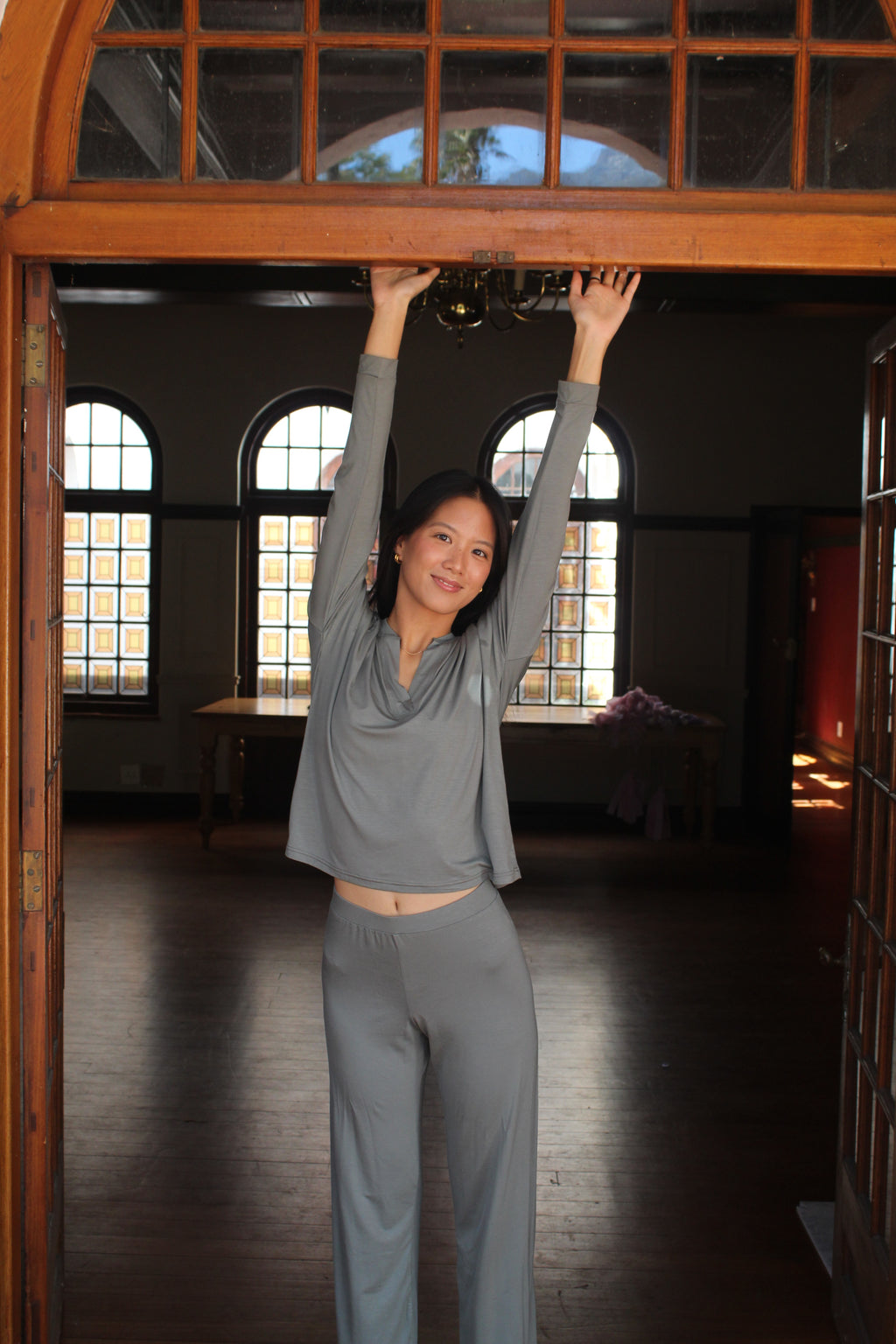 Sage Green Bamboo Long Sleeve Loungewear Set