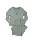 Sage Green Bamboo Long Sleeve Loungewear Set